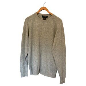 Daniel Bishop Men’s Gray 100% Cashmere Sweater L Distressed Holes Pilling Craft